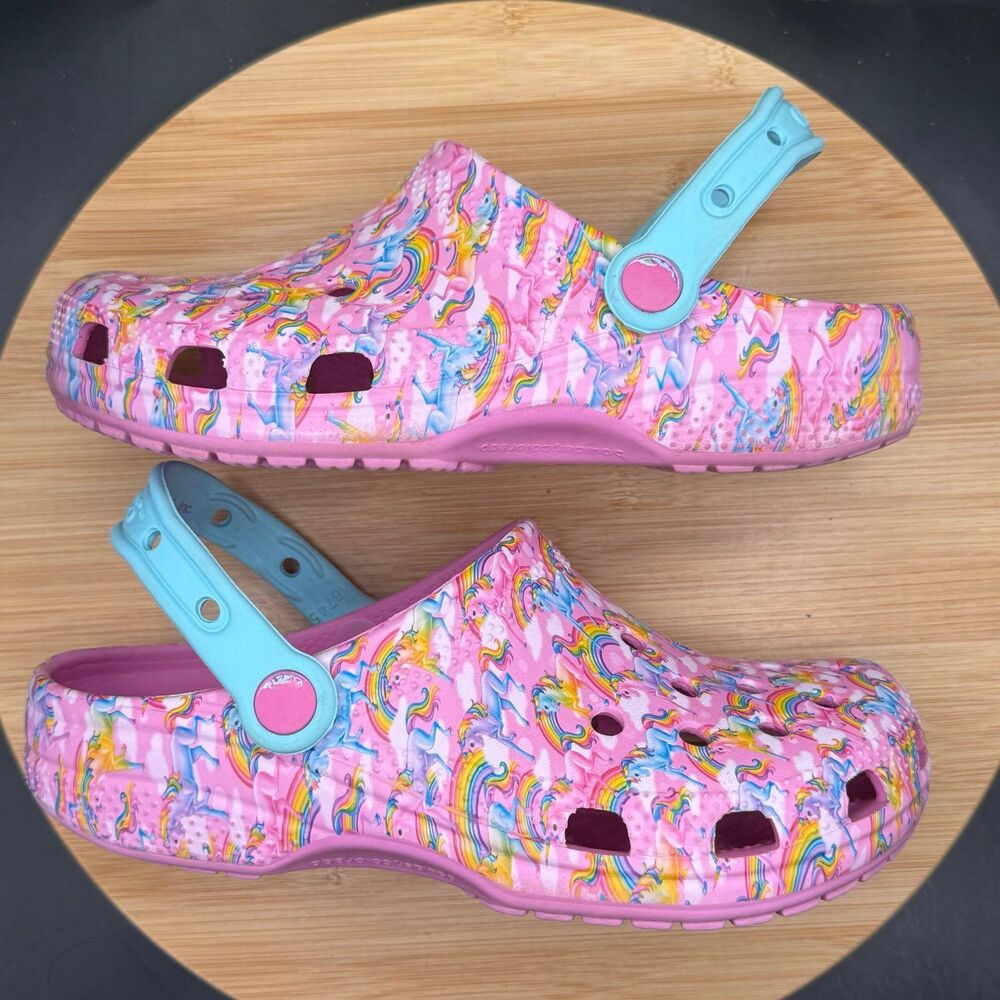 Crocs unisex Lisa Frank Unicorn Classic Clogs M5/W7 - Picture 3 of 10